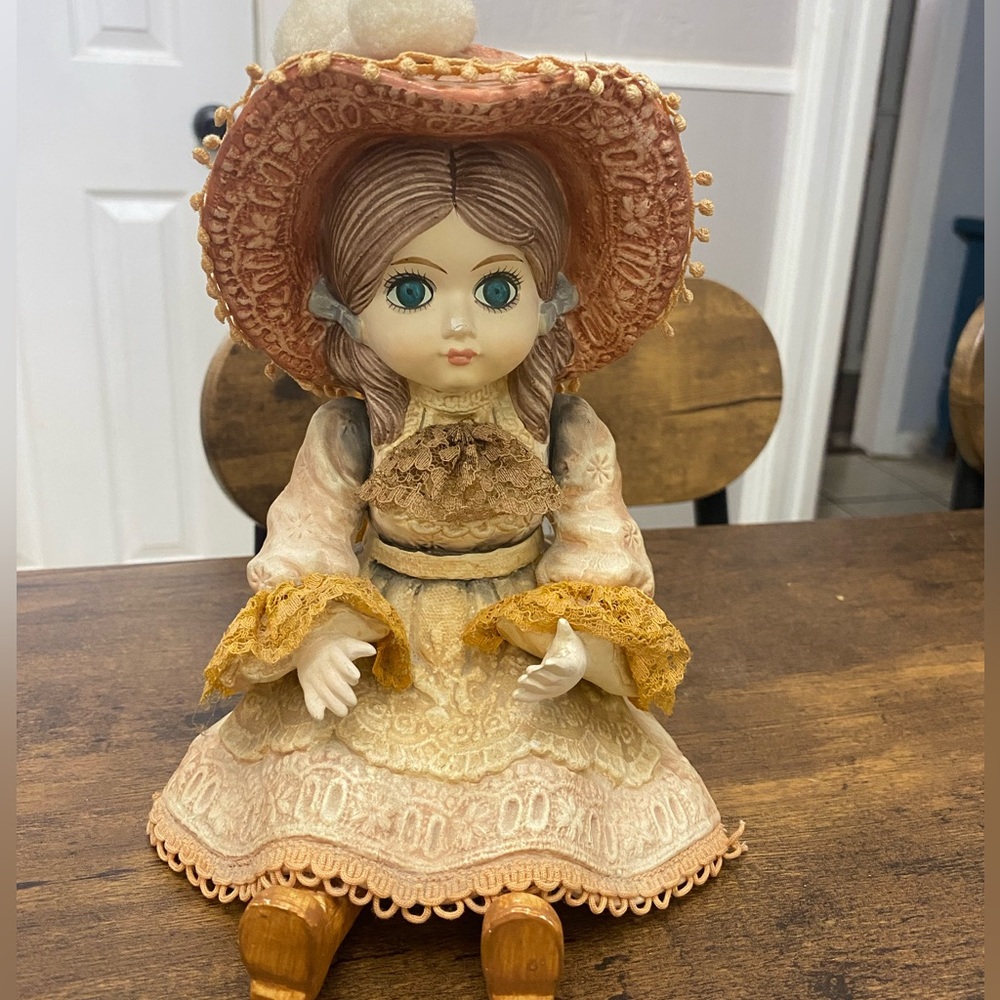 Vintage Ceramic Girl Doll